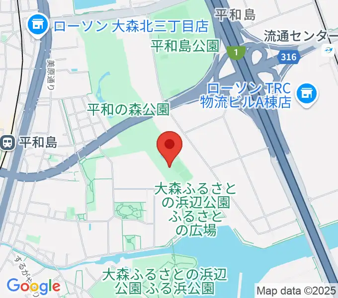 平和の森公園相撲場の地図