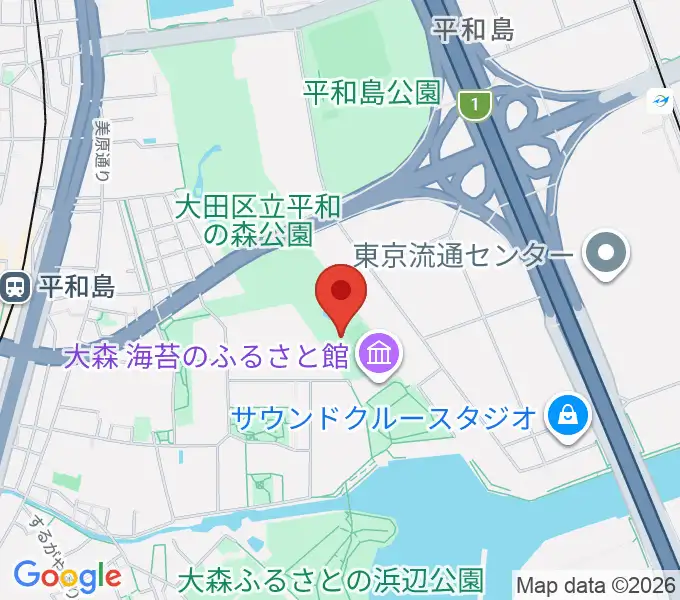 平和の森公園相撲場の地図