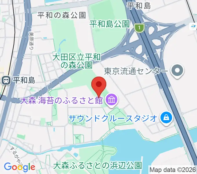 平和の森公園 弓道場・アーチェリー場の地図