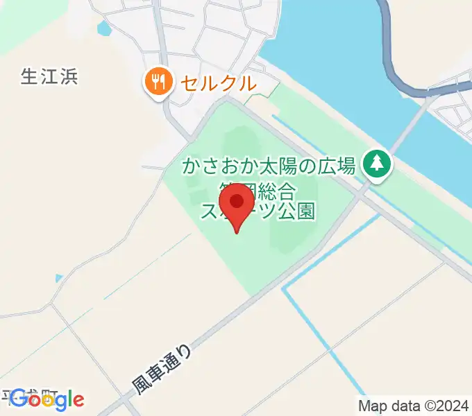 笠岡総合体育館の地図