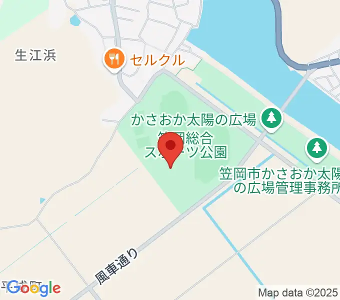 笠岡総合体育館の地図