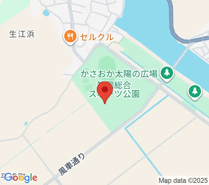 笠岡総合体育館の地図