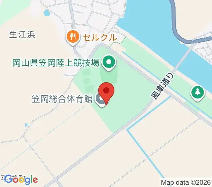 かさしんアリーナの地図