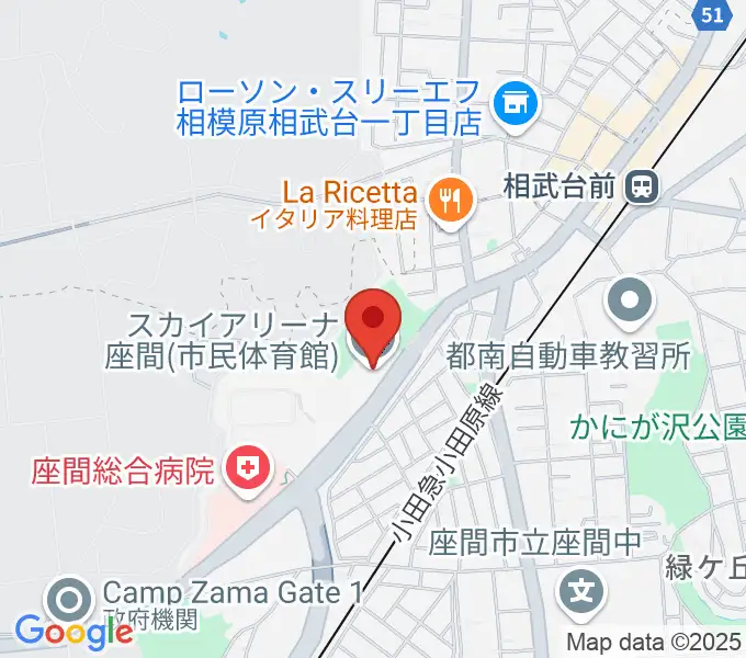 スカイアリーナ座間の地図