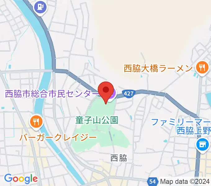 西脇市総合市民センターの地図