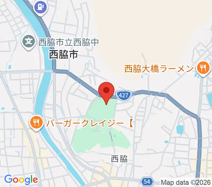 西脇市総合市民センターの地図