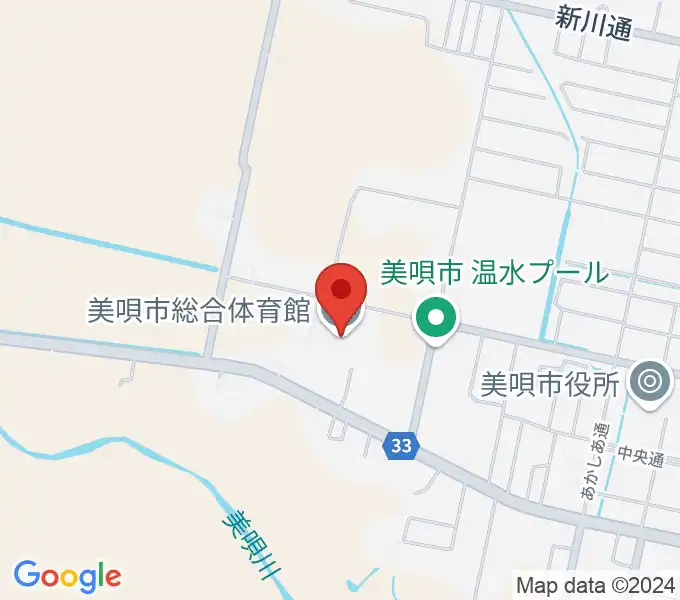 美唄市総合体育館の地図