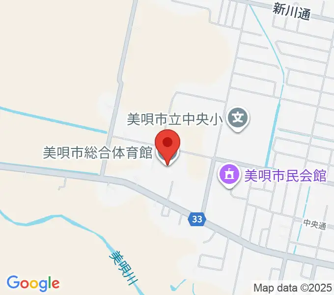 美唄市総合体育館の地図