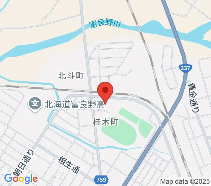 富良野スポーツセンターの地図