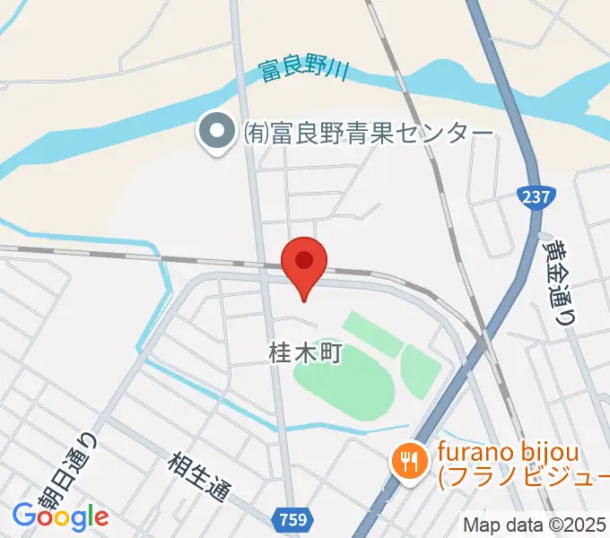 富良野スポーツセンターの地図