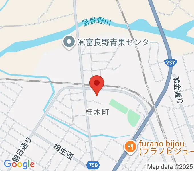 富良野スポーツセンターの地図