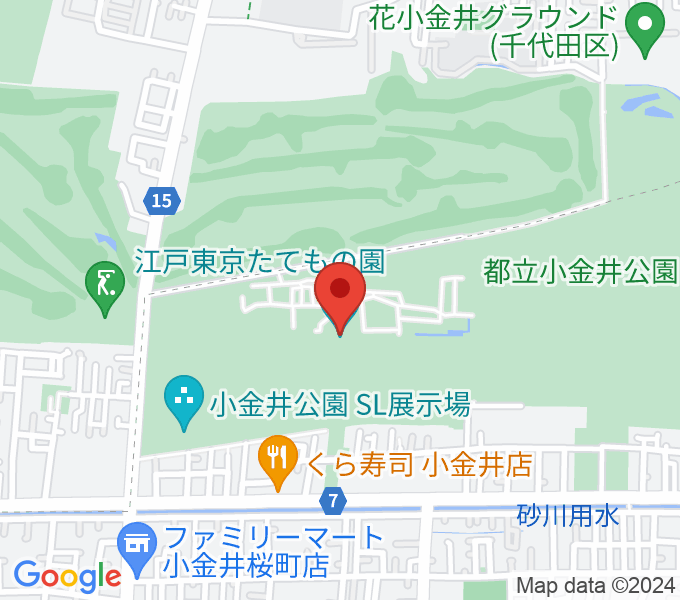 江戸東京たてもの園の場所