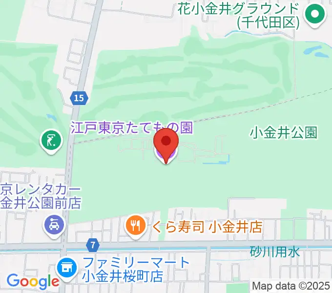 江戸東京たてもの園の地図