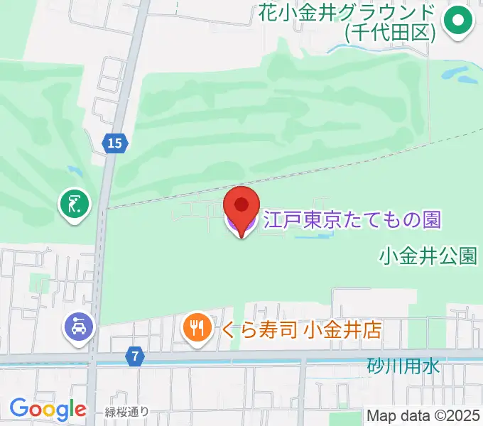 江戸東京たてもの園の地図