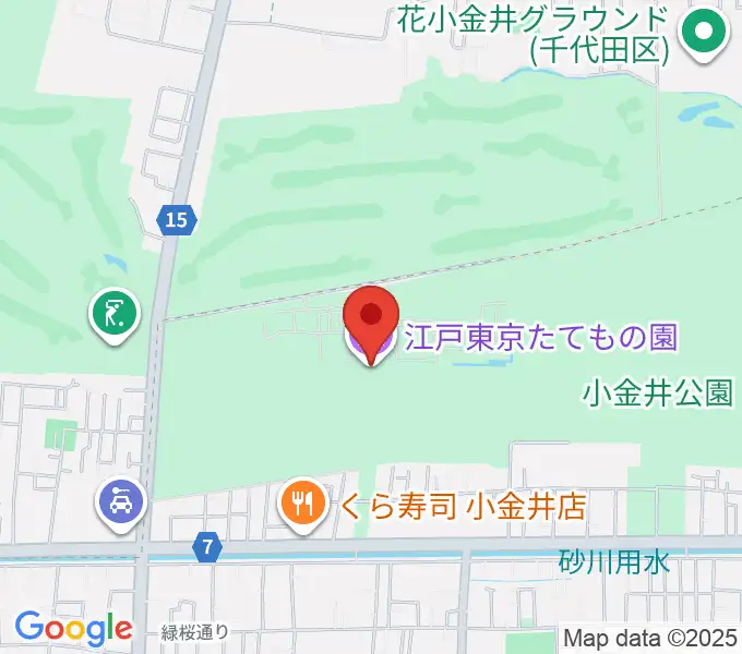 江戸東京たてもの園の地図