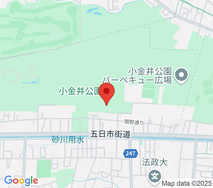 小金井市総合体育館の地図