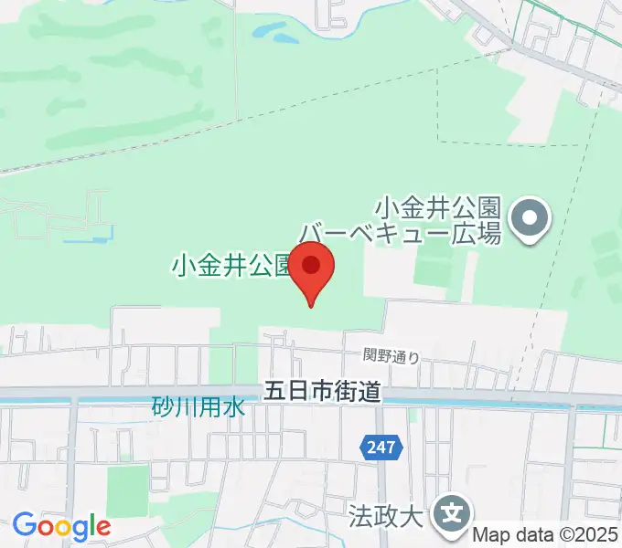 小金井市総合体育館の地図