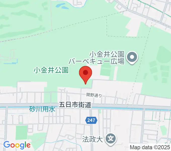 小金井公園弓道場の地図