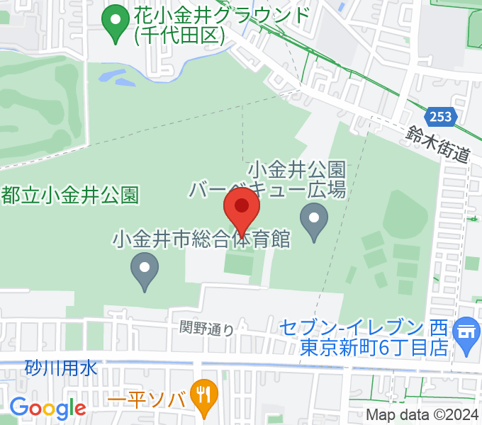 小金井公園多目的運動広場の場所