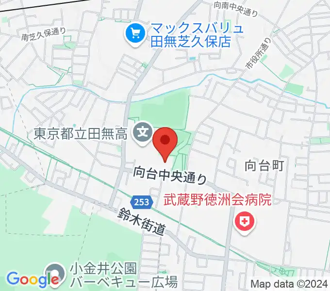 西東京市総合体育館の地図