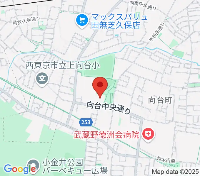 西東京市総合体育館の地図