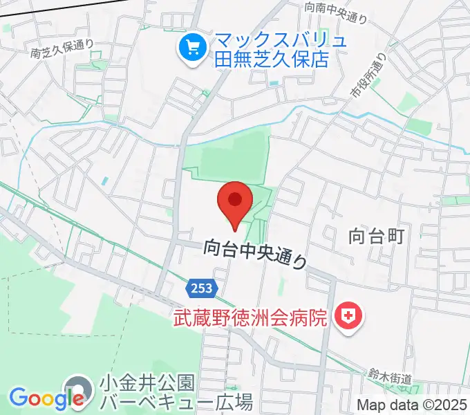 西東京市総合体育館の地図