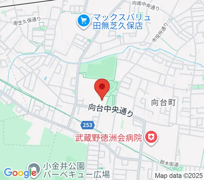 西東京市総合体育館の地図