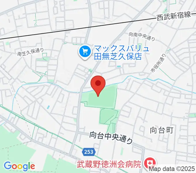 西東京市向台運動場の地図