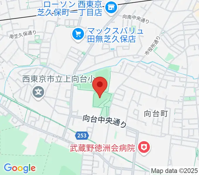 西東京市市民公園グラウンドの地図