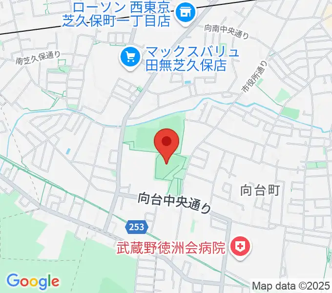 西東京市市民公園グラウンドの地図