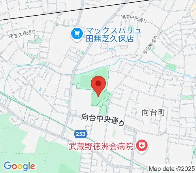 西東京市市民公園グラウンドの地図