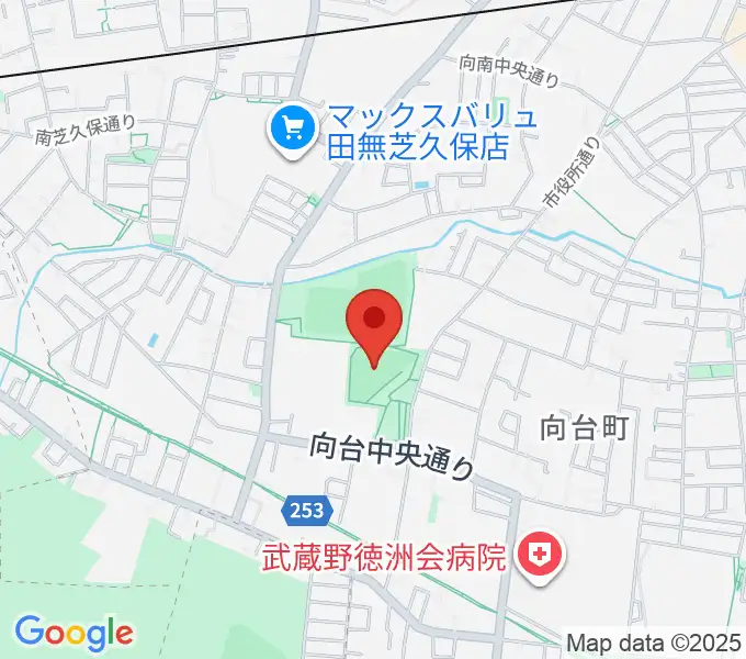西東京市市民公園グラウンドの地図