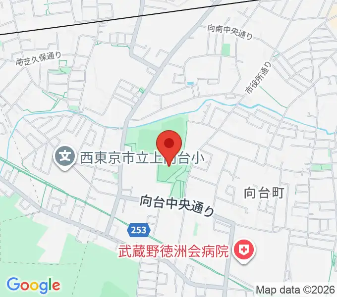 西東京市市民公園グラウンドの地図