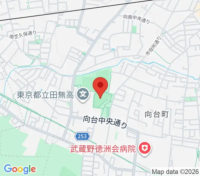 西東京市市民公園グラウンドの地図
