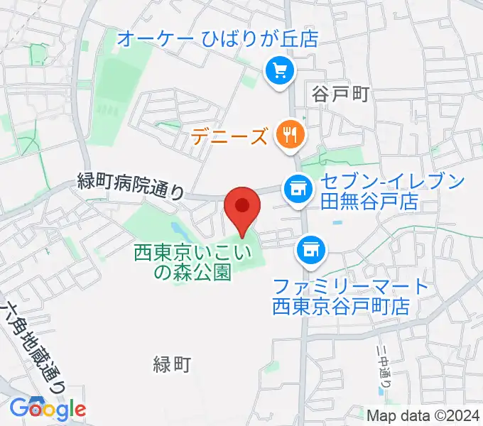 西東京いこいの森公園ボール広場の地図