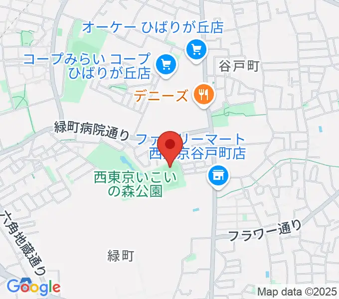 西東京いこいの森公園ボール広場の地図