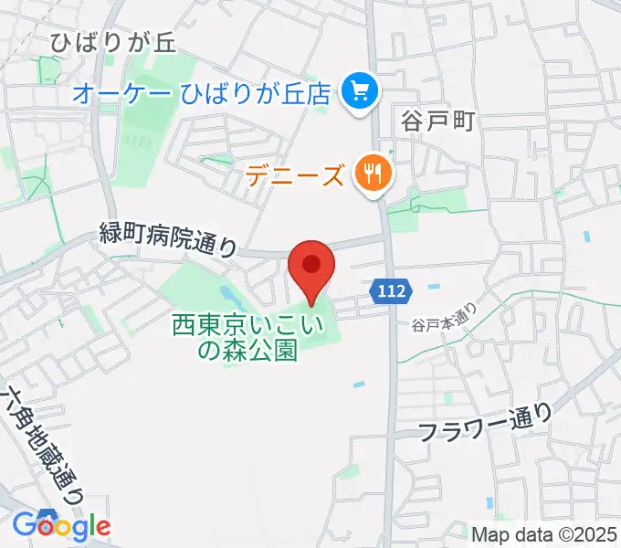 西東京いこいの森公園ボール広場の地図