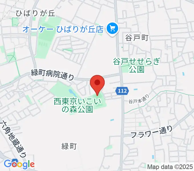 西東京いこいの森公園ボール広場の地図