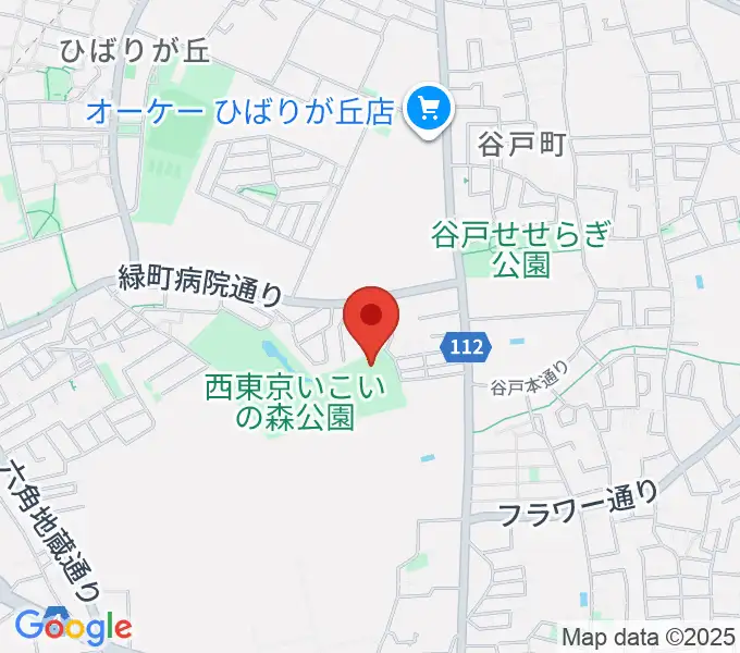 西東京いこいの森公園ボール広場の地図