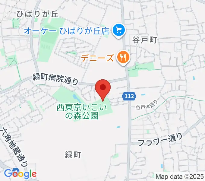 西東京いこいの森公園ボール広場の地図