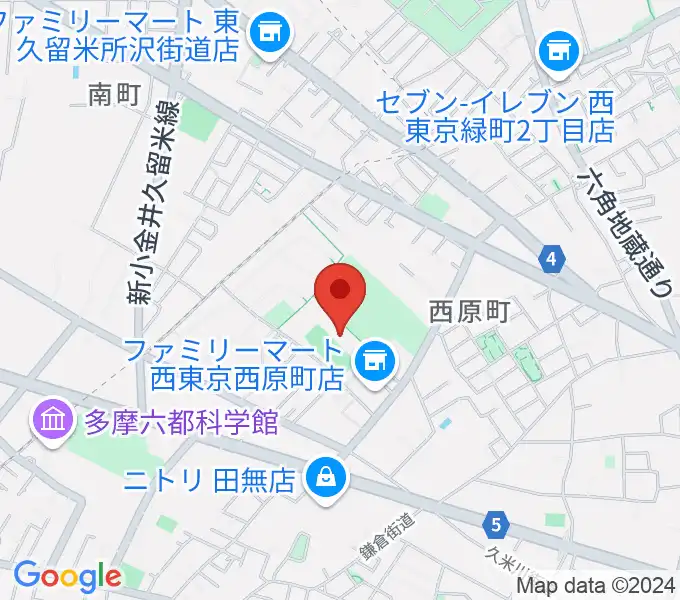 西東京市郷土資料室の地図