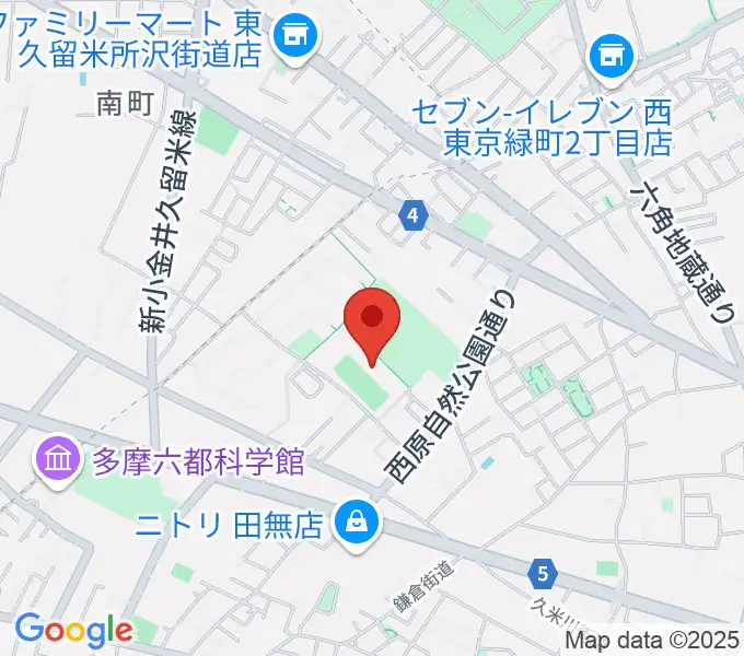 西東京市郷土資料室の地図
