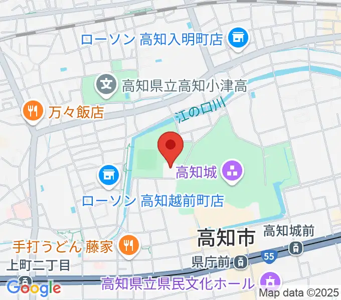 高知県立武道館の地図