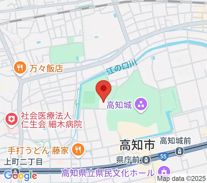 高知県立武道館の地図