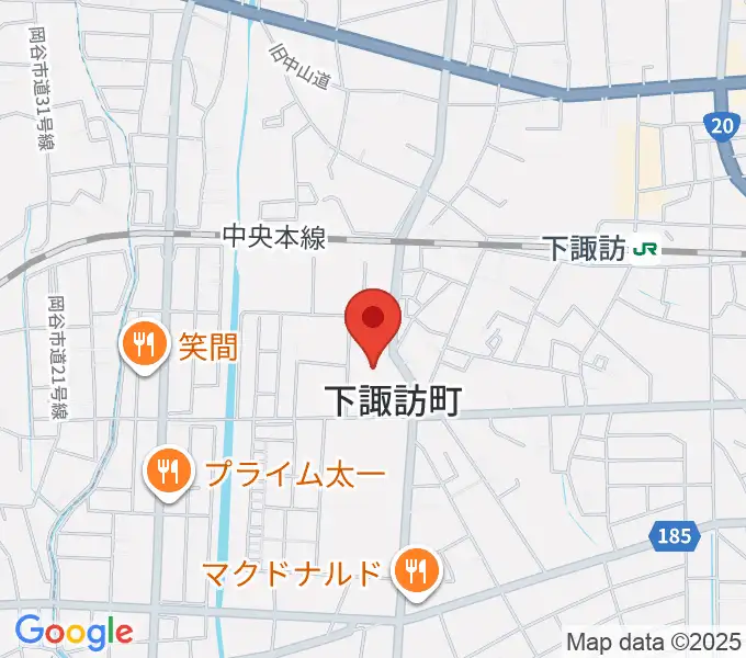 下諏訪総合文化センターの地図