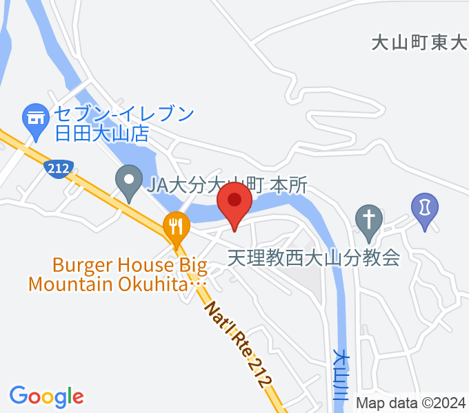 日田市大山文化センターの地図