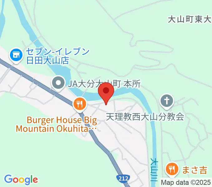 日田市大山文化センターの地図