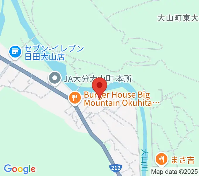 日田市大山文化センターの地図