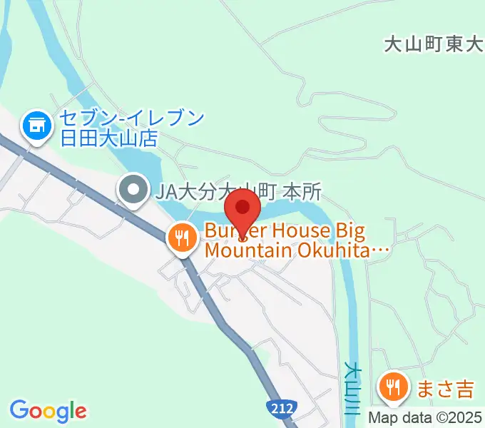 日田市大山文化センターの地図