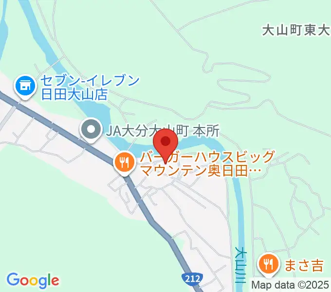日田市大山文化センターの地図
